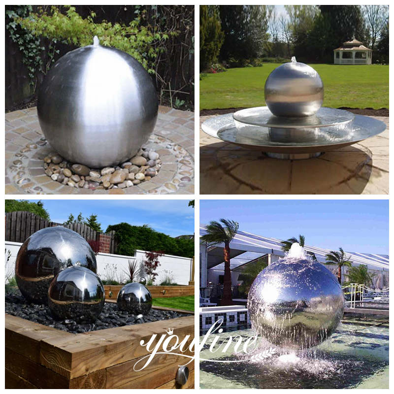 Stainless steel ball fountain-YouFine Sculpture