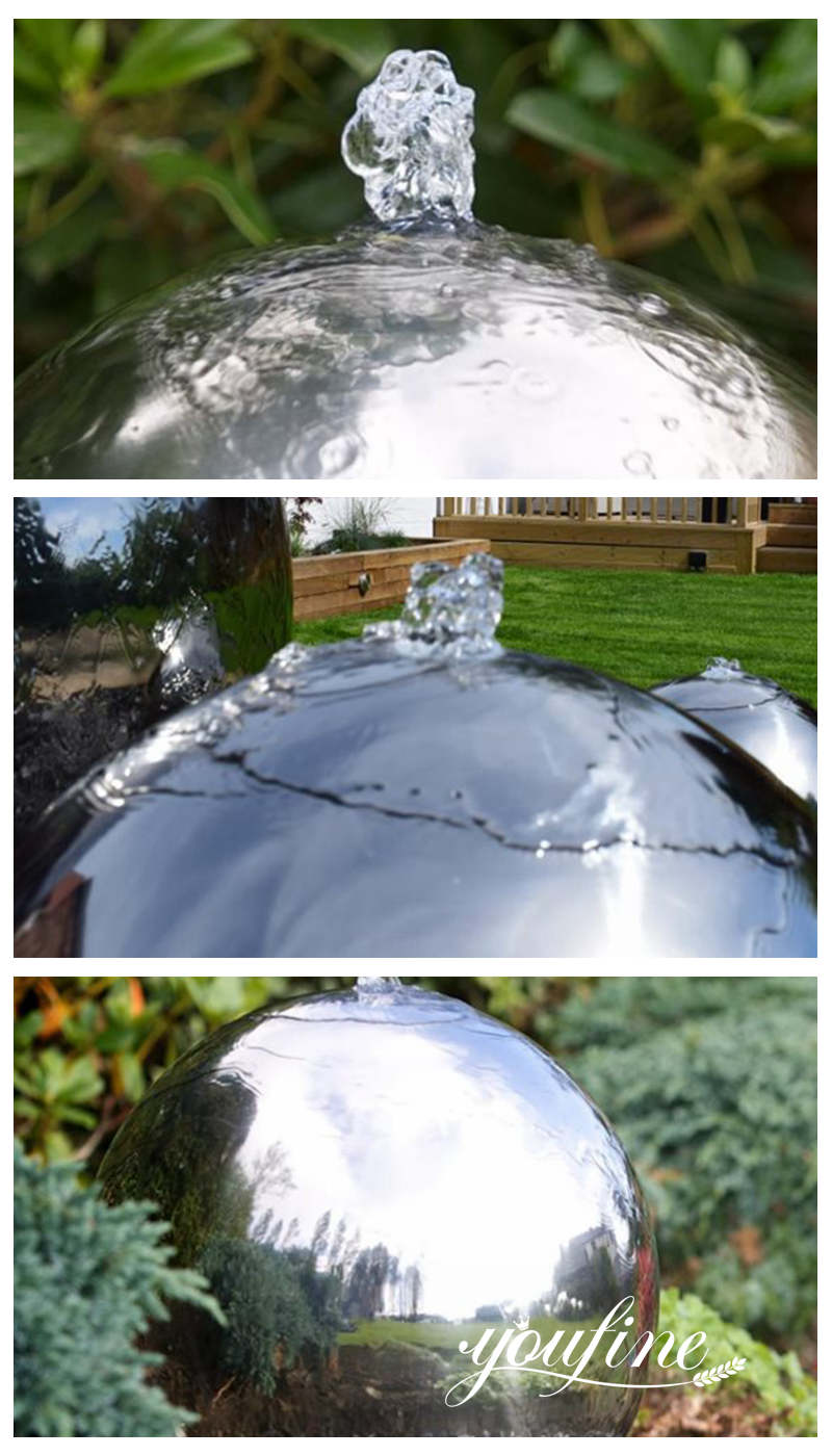 Stainless steel water fountain-YouFine Sculpture