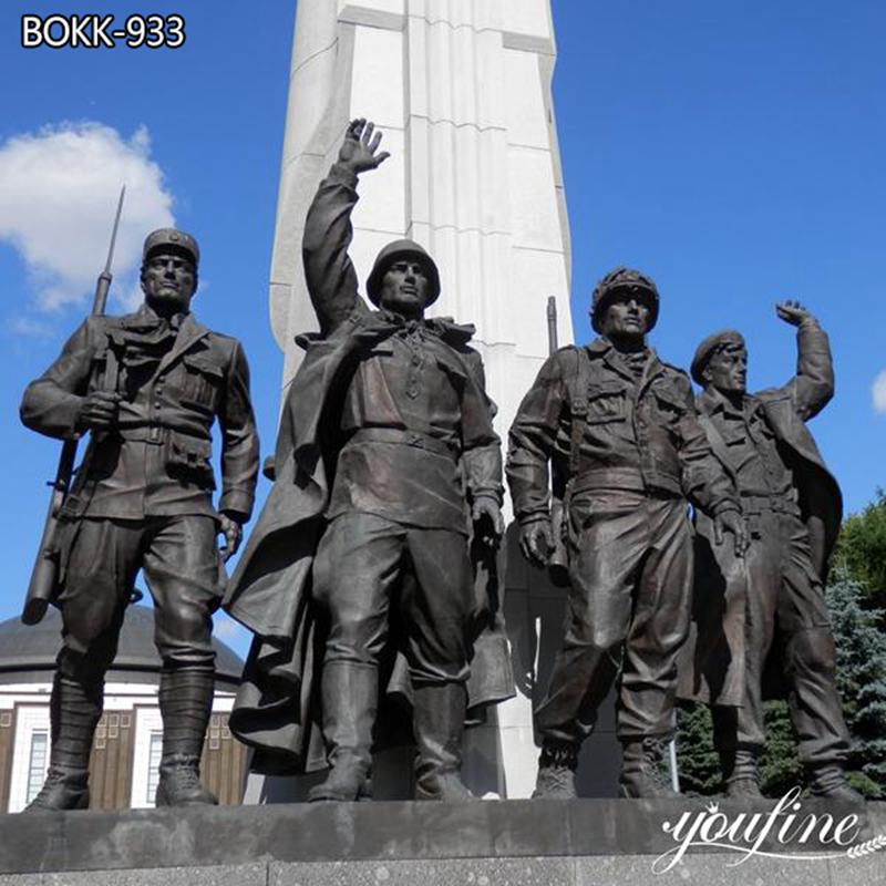 Large Bronze Outdoor Military Statues for Memorial for Sale BOKK-933