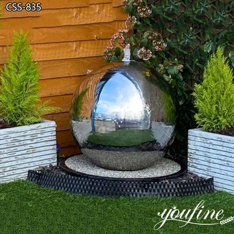 Modern Stainless Steel Sphere Fountain for Garden CSS-835