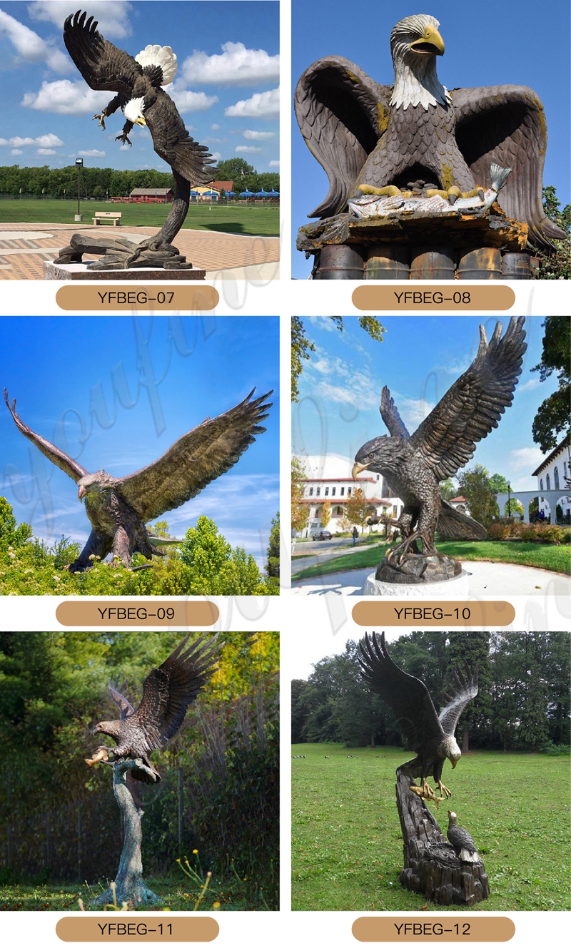 Life Size Outdoor Bronze Eagle Statue for Sale BOKK-682