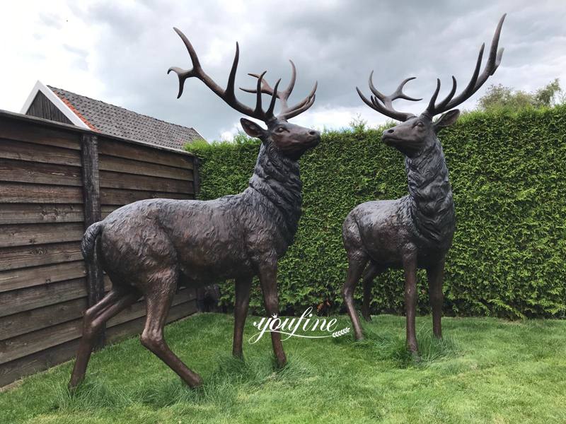 Bronze deer statue-YouFine Sculpture-01