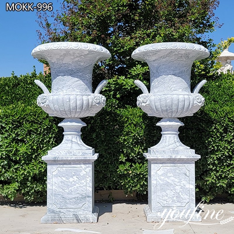 Large White Marble Planters with High Quality Supplier MOKK-996