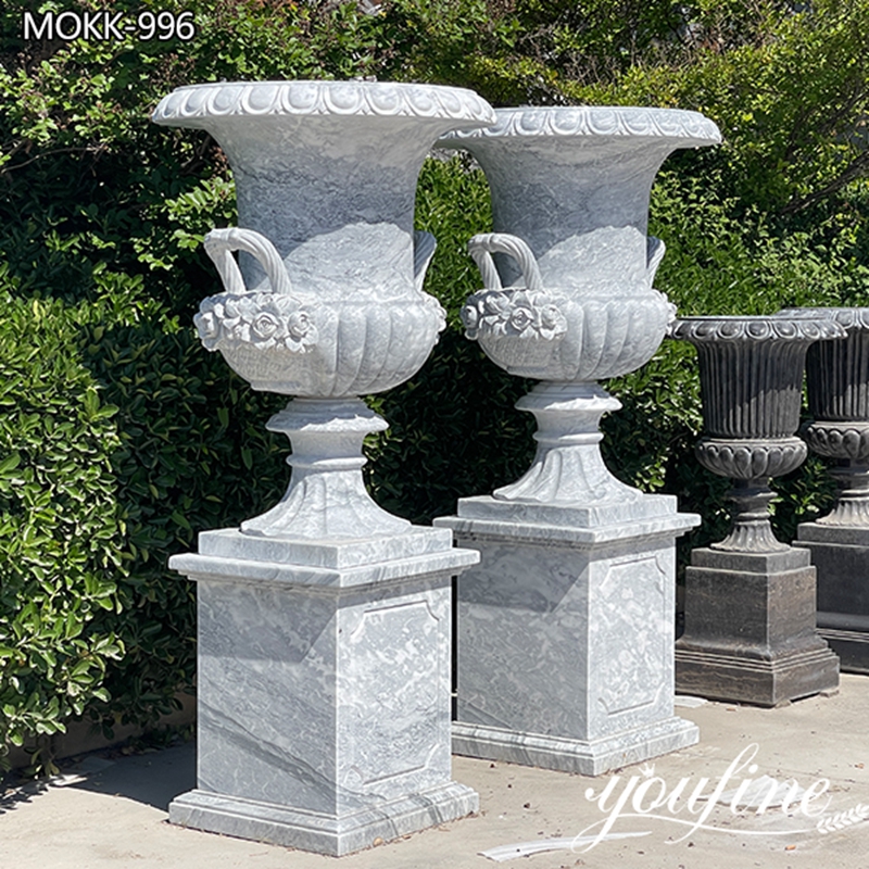 Large White Marble Planters with High Quality Supplier MOKK-996