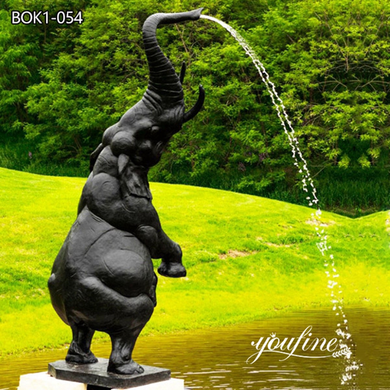 Outdoor Bronze Elephant Fountain Garden Decor Supplier BOK1-054
