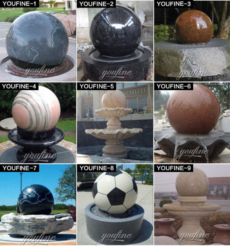 Outdoor Marble Round Ball Fountain with Water Decoration MOKK-180