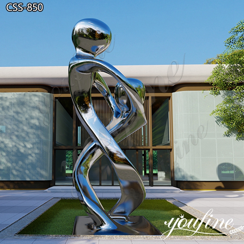 Modern Stainless Steel Abstract Sculpture Decor for Garden CSS-850