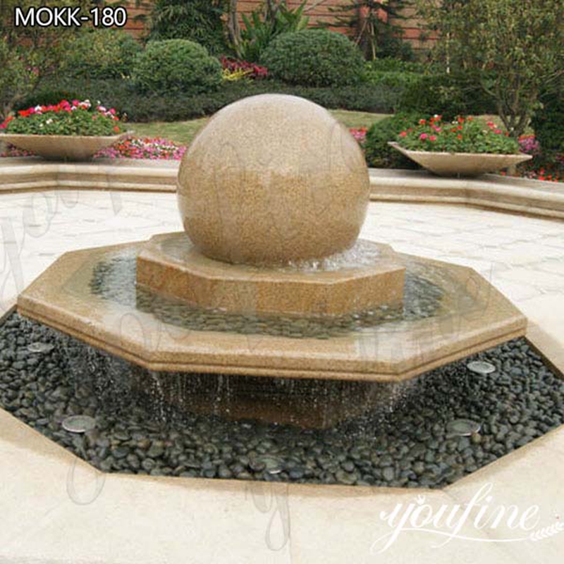 Outdoor Marble Round Ball Fountain with Water Decoration MOKK-180