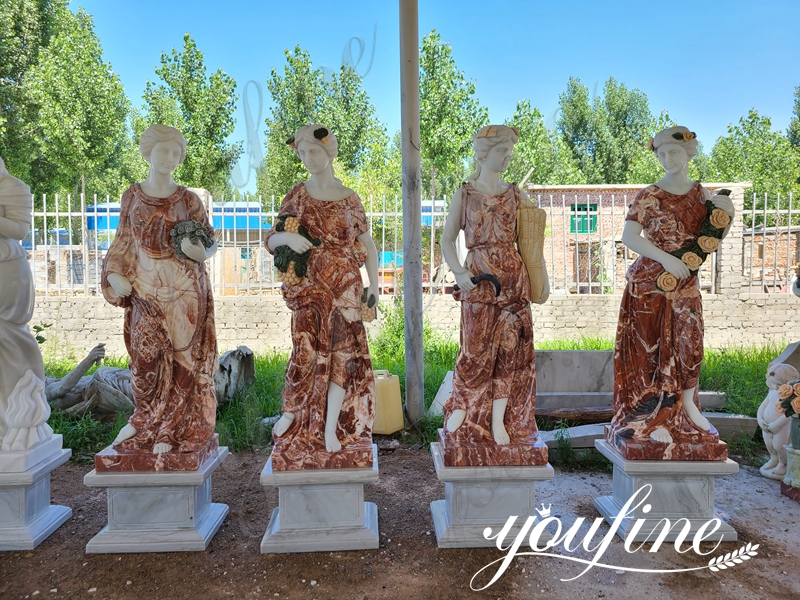 Life Size Natural Marble Four Season Statues Outdoor Decor for Sale MOKK-692