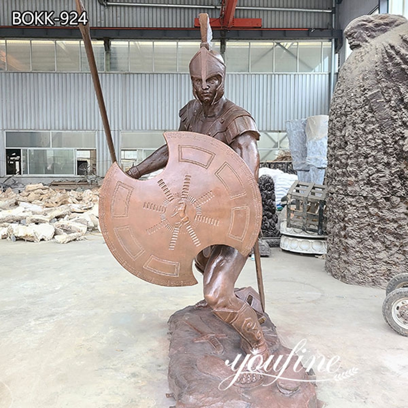 Life Size Bronze Military Spartan Soldier Statue Yard Ornaments for Sale BOKK-924