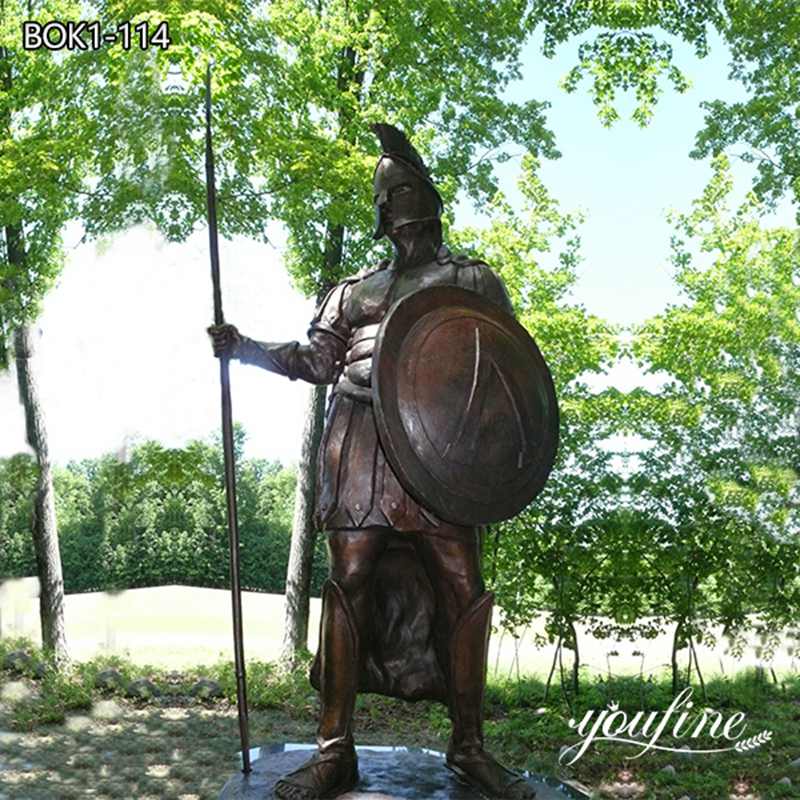 Life Size Military Bronze Spartan Soldier Statue Outdoor Decor for Sale BOK1-114