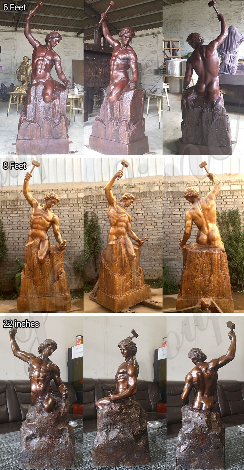Large Bronze Self Made Man Statue for Sale BOKK-90