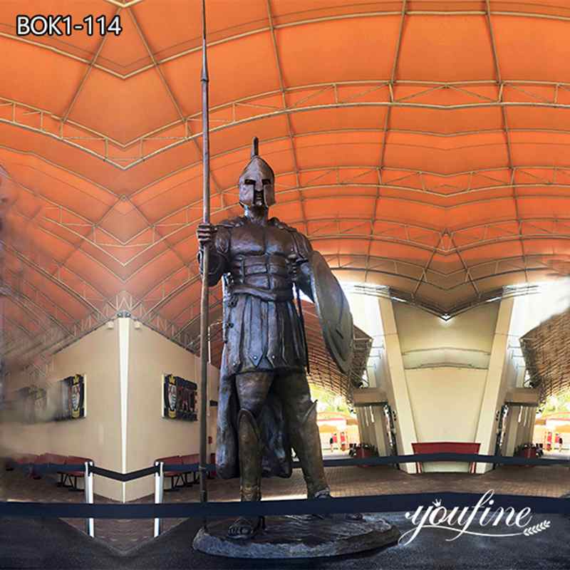Life Size Military Bronze Spartan Soldier Statue Outdoor Decor for Sale BOK1-114