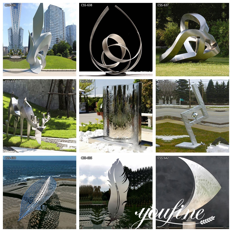 Large Outdoor Abstract Metal Art Wing Sculptures Square Decor Supplier CSS-743