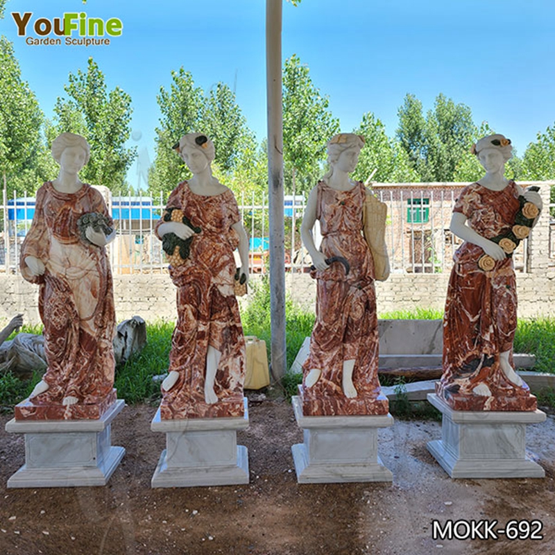 Life Size Natural Marble Four Season Statues Outdoor Decor for Sale MOKK-692