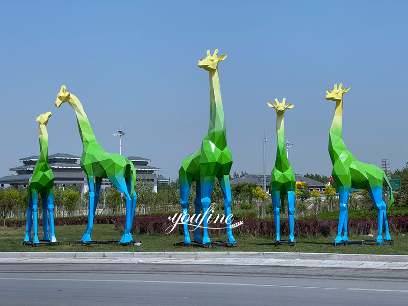 metal giraffe statue-YouFine Sculpture