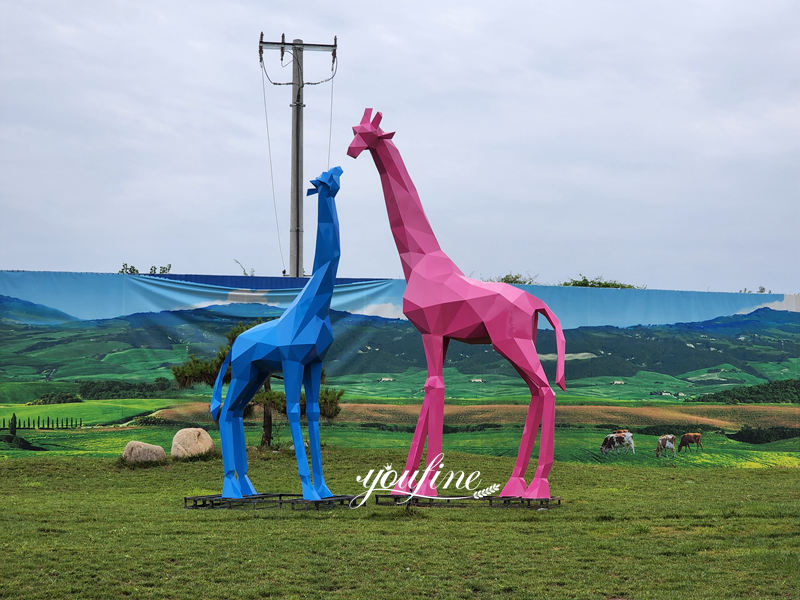 outdoor giraffe statue-YouFine Sculpture-01