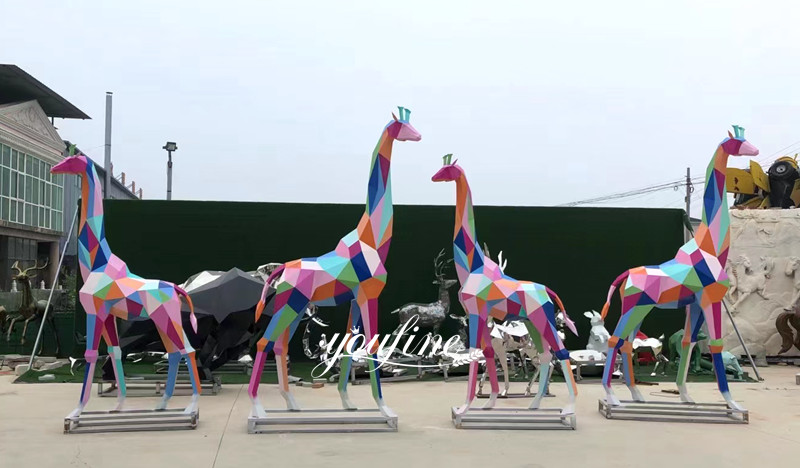 outdoor giraffe statue-YouFine Sculpture-03