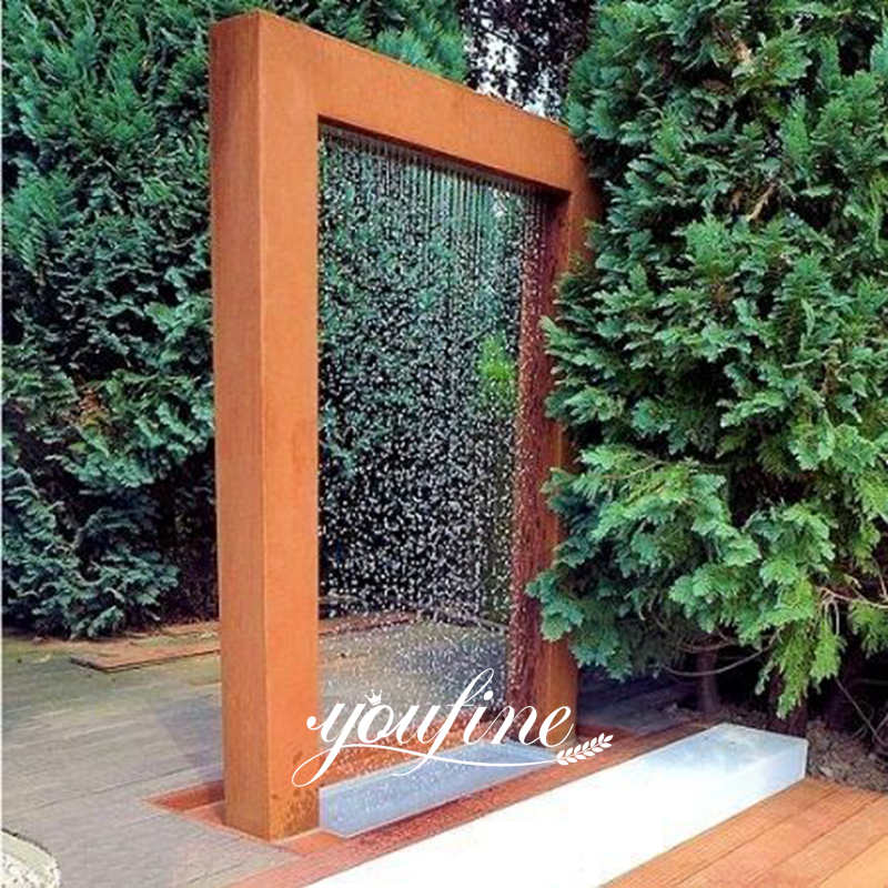 Corten steel fountain-YouFine Sculpture2