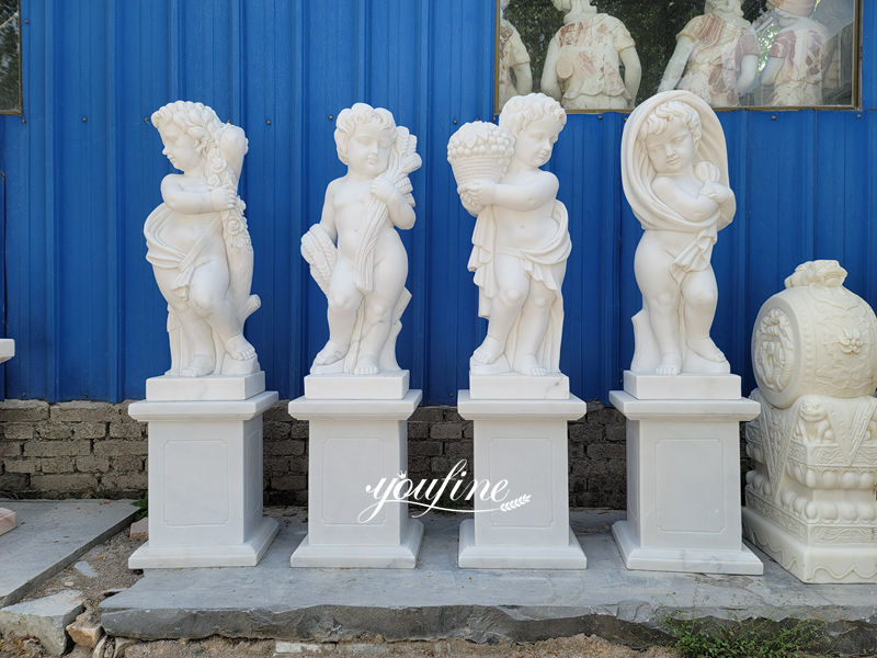 Marble four seasons cherub statues-YouFine Statue