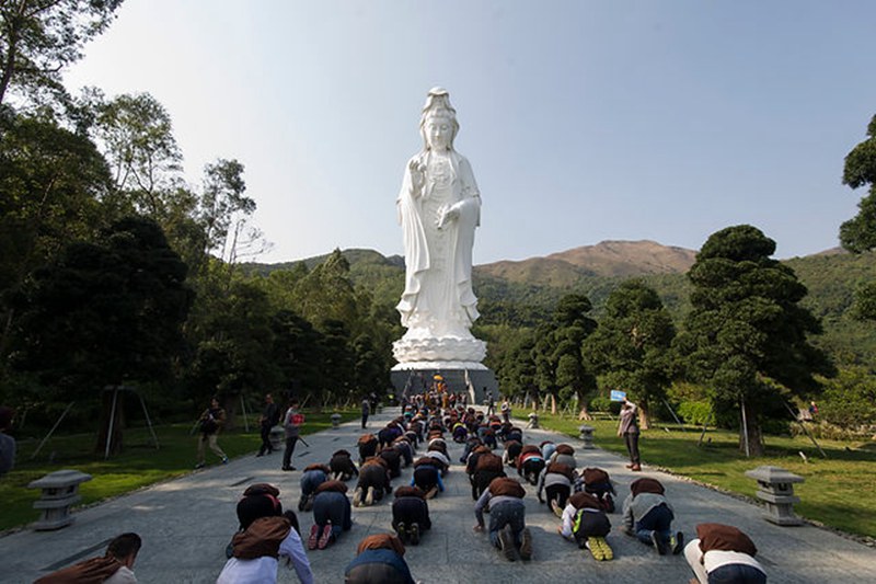 large white Guan Yin statue-YouFine Sculpture