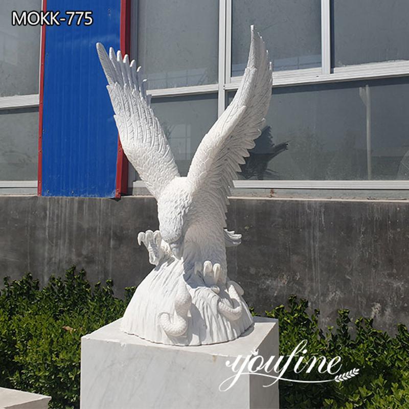 Beautiful Natural Marble Eagle Sculpture Garden Ornament MOKK-775