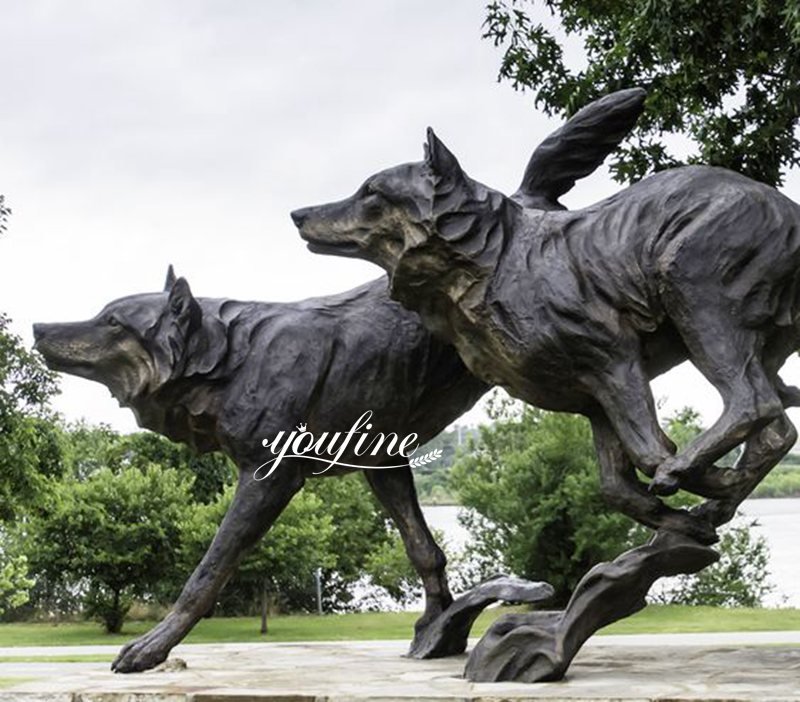 wolf garden statue-02-YouFine Sculpture