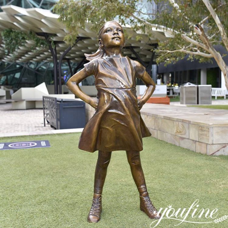 High Quality Bronze Fearless Girl Statue Replica for Sale