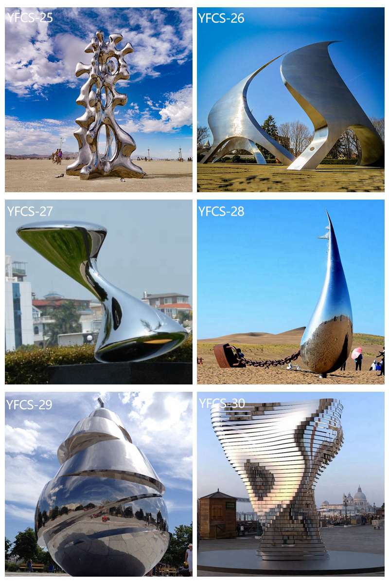 large stainless steel sculpture