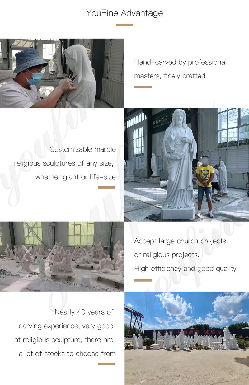 advantages of YouFine factory for making marble religious statues