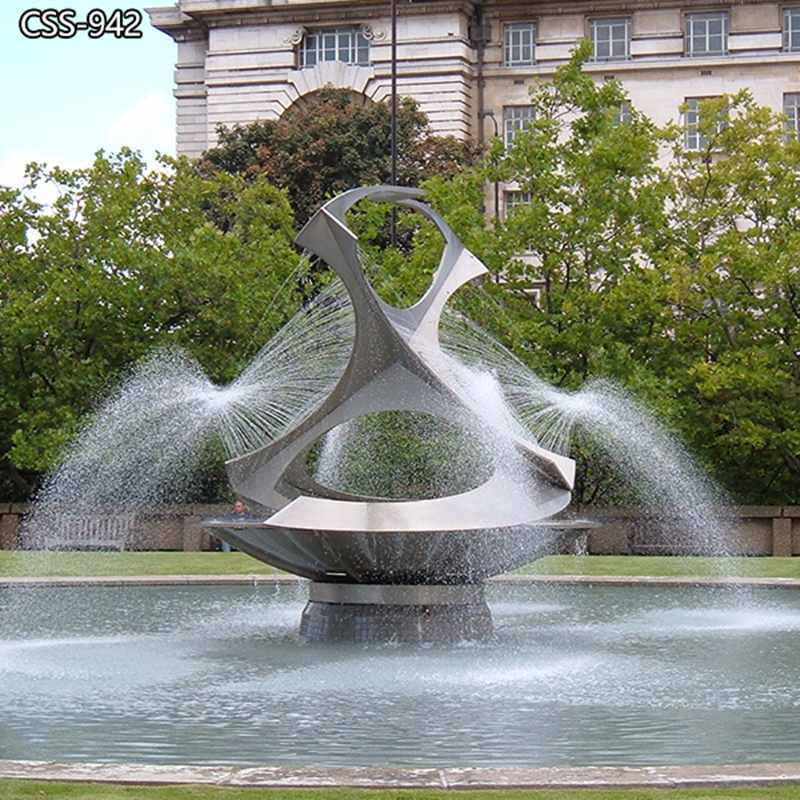 large metal outdoor fountain