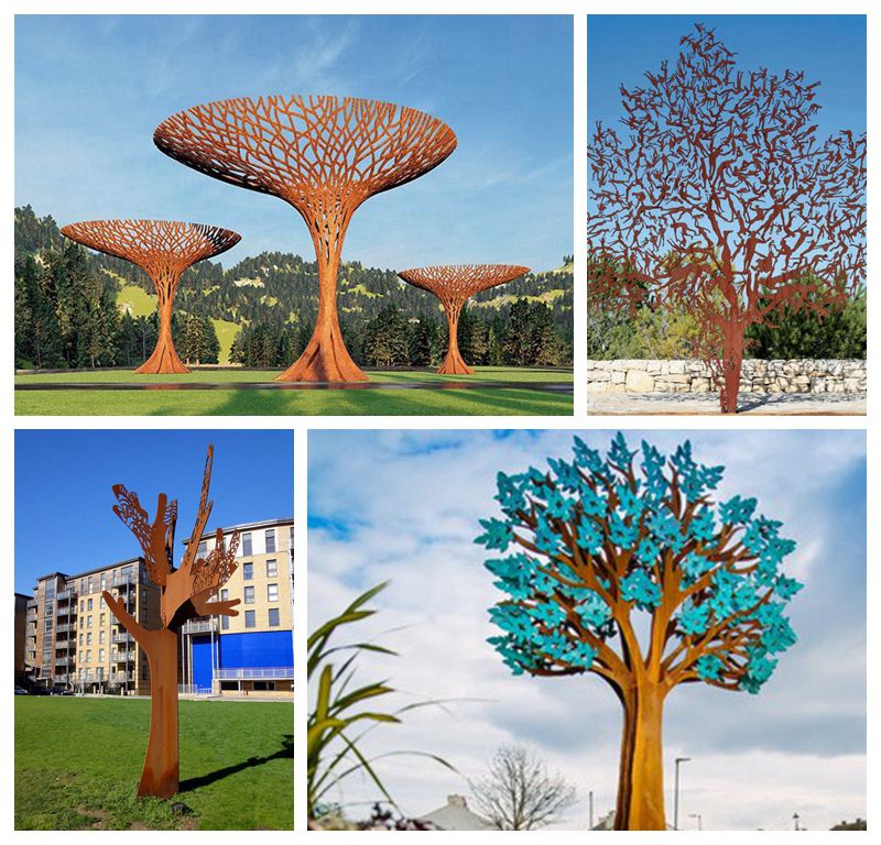 metal tree sculptures