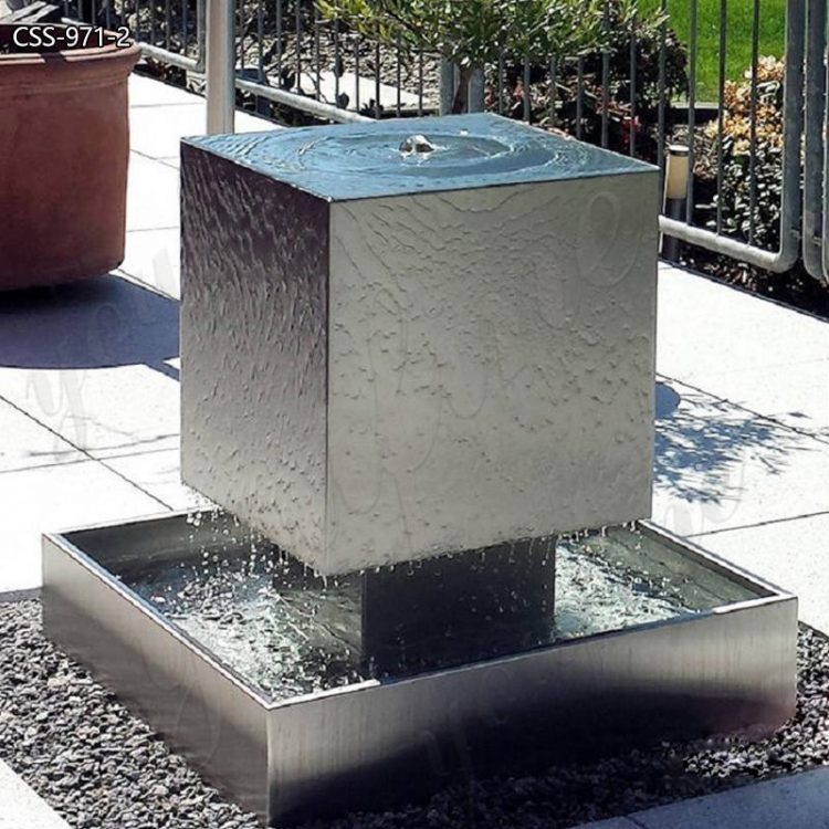 Stunning Square Metal Water Fountain Outdoor Supplier