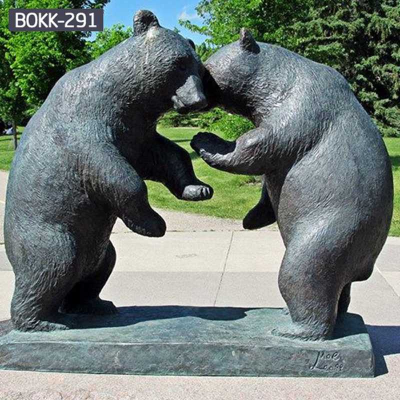 Outdoor Bronze Standing Large Bear Statues for Sale BOKK-291