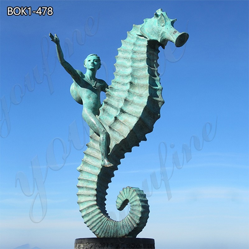 Bronze Casting Seahorse Sculpture for Outdoor for Sale