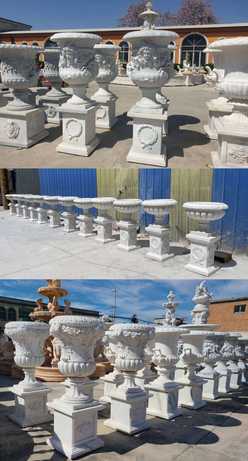 lots of marble planters