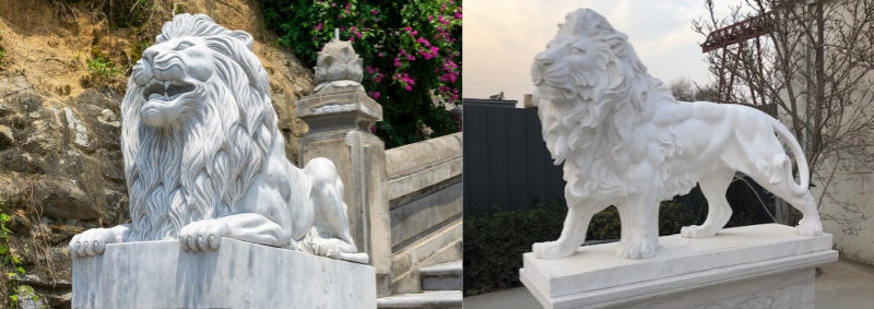 marble lion stand
