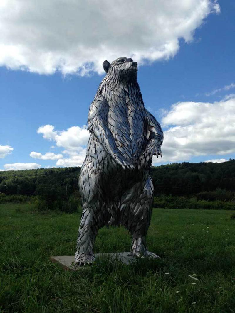 stainless steel bear statue (3)