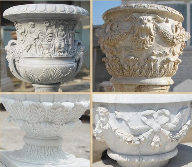 hand carved marble planter (1)