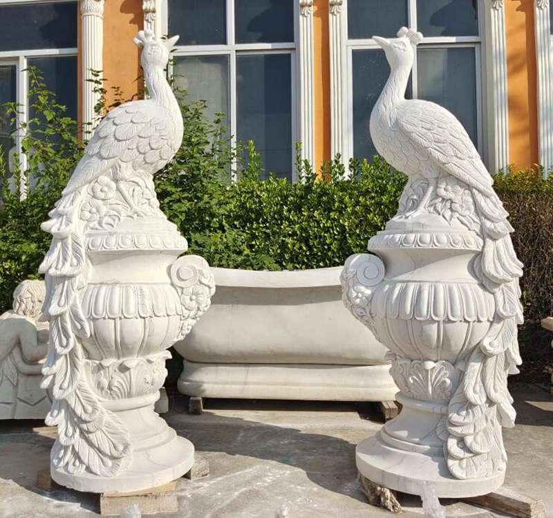 hand carved marble planter (2)