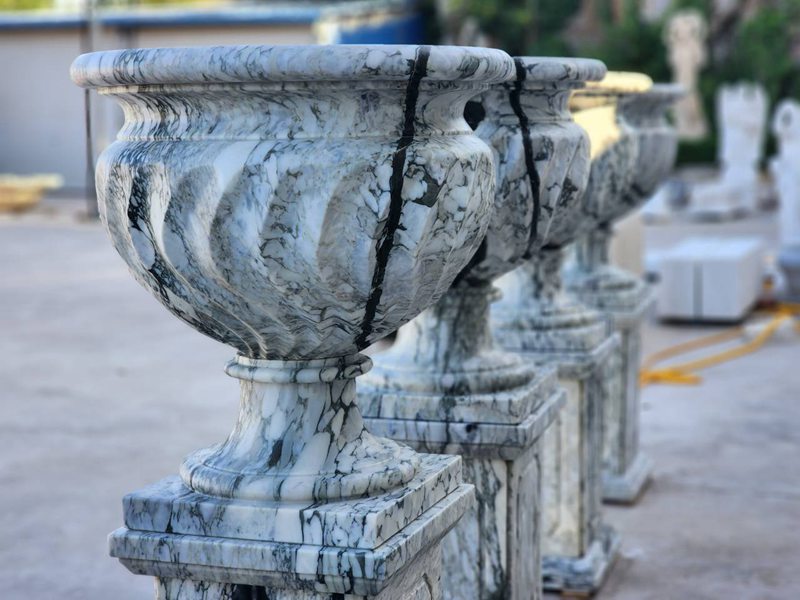 marble flower pots (2)