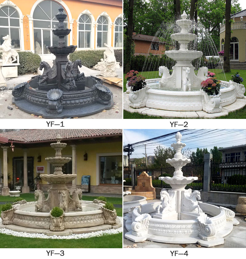 popular tiered white marble fountain for sale