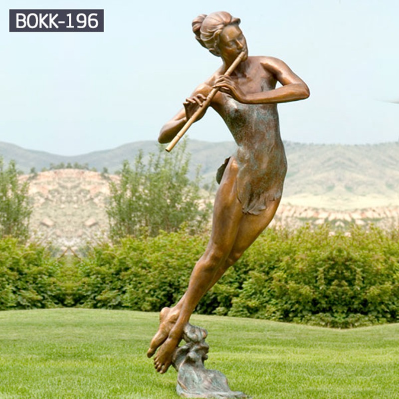 Bronze Flute Player Statue for Garden Supplier BOKK-196