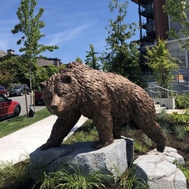 Life Size Bronze Bear Statue for Garden Decor BOK1-256