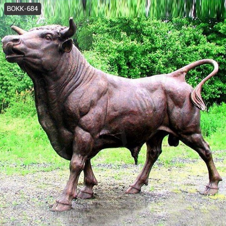 Outdoor Bronze Large Bull Statue for Sale BOKK-684