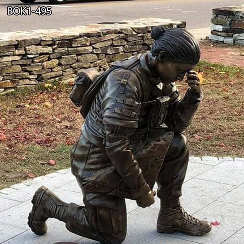 Military Bronze Female Soldier Statue for Sale BOK1-495