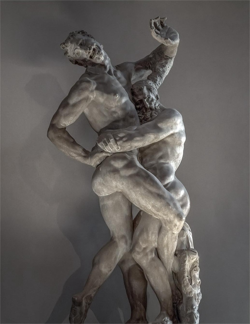 marble Hercules and Antaeus statue (9)