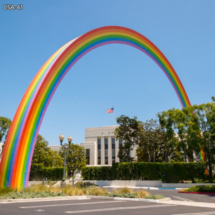 Large Metal Rainbow Sculpture for Garden Decor CSA-41
