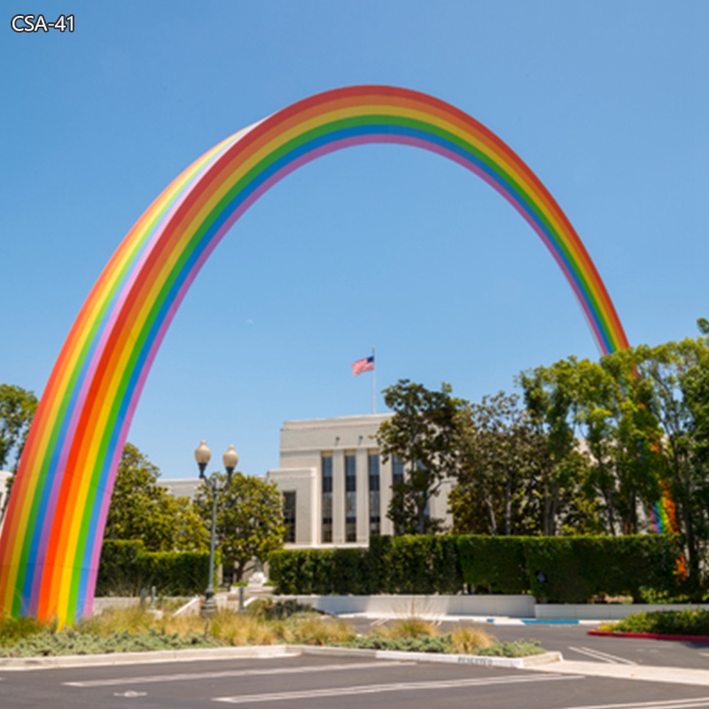 Large Metal Rainbow Sculpture for Garden Decor CSA-41