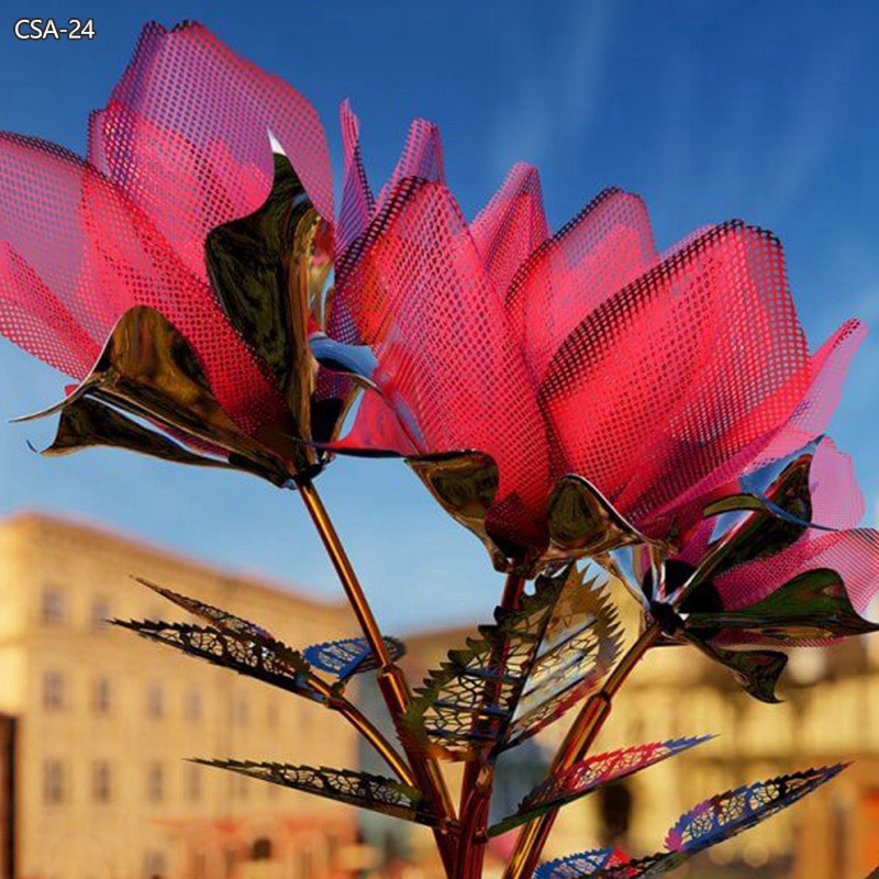 stainless steel flower sculpture (4)